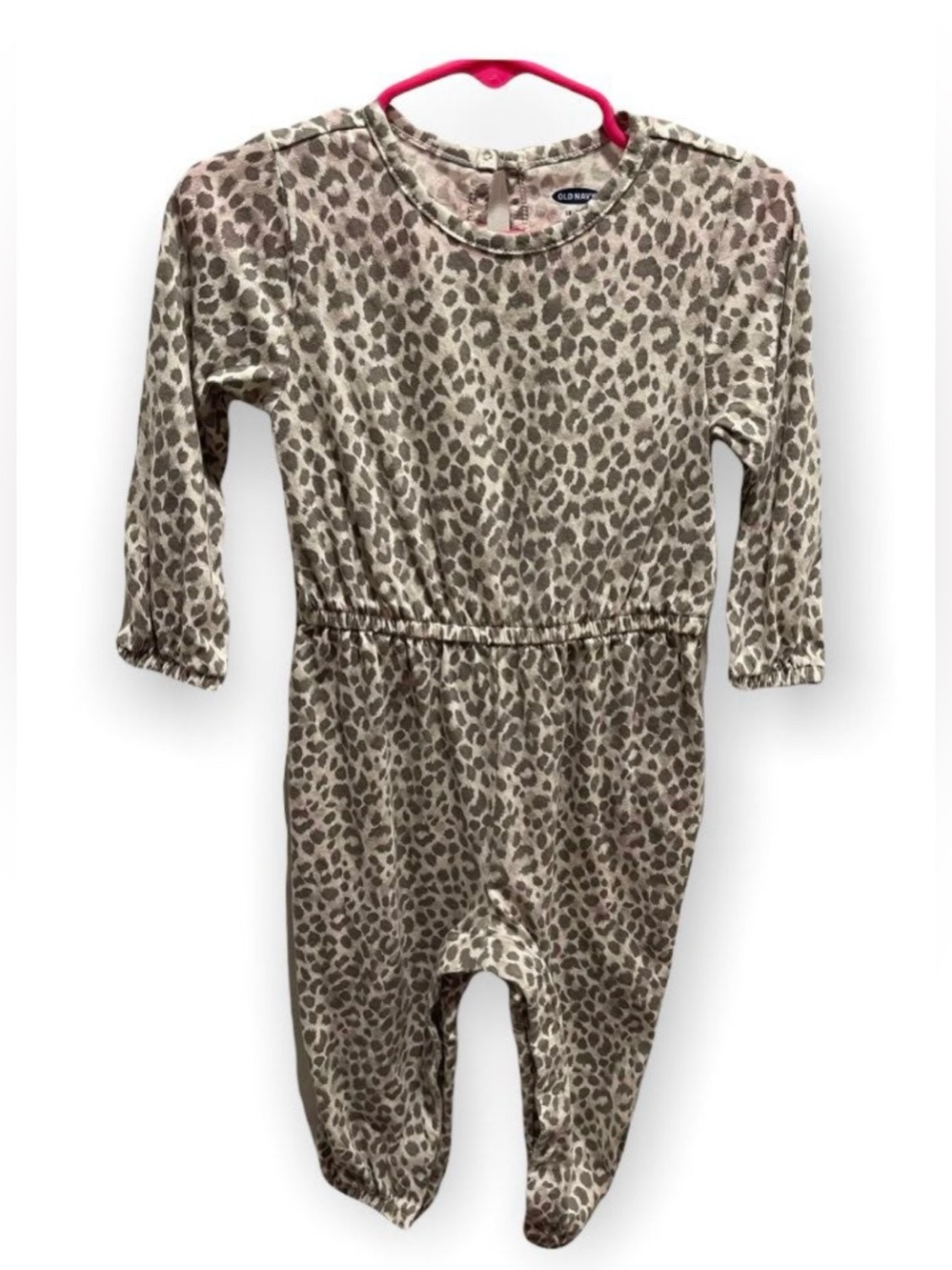 Old Navy Baby Girl Leopard Print One Piece - Grey